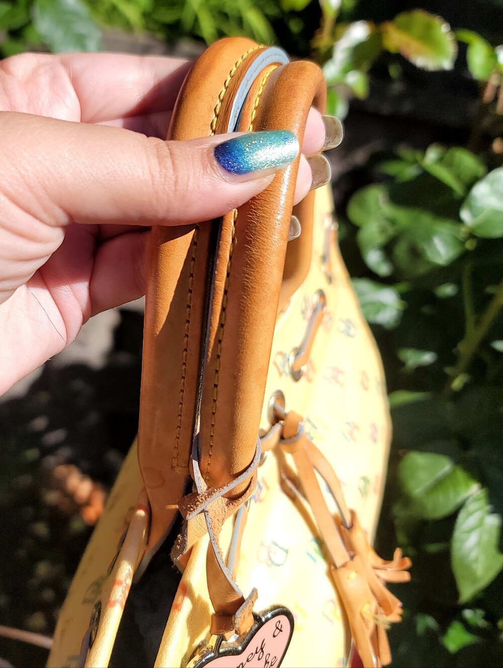 Dooney & Bourke Vintage Y2K Rainbow DB Satchel - Picture 6 of 16